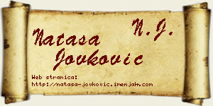 Nataša Jovković vizit kartica